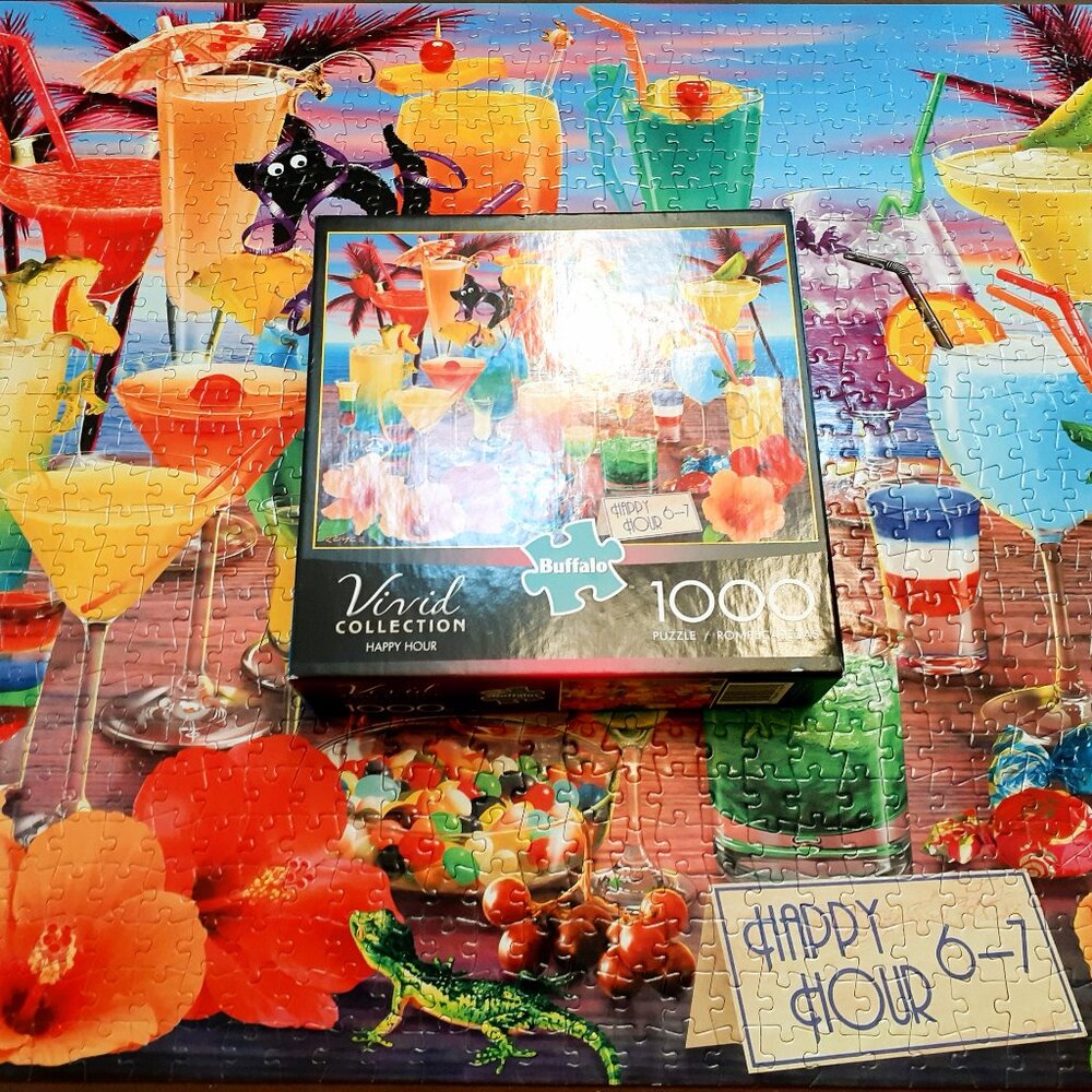Buffalo Jigsaw Puzzle Happy Hour 1000 Pieces Vivid Collection Missing